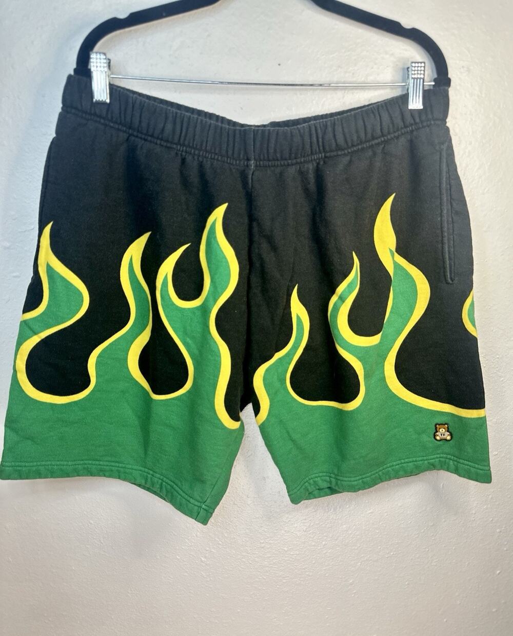 Teddy Fresh Y2K Flame Green Sweat Shorts 2XL